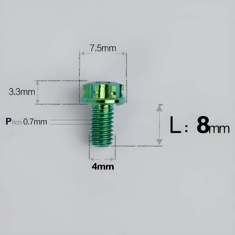 M4 × L6/8/10-25mm Titanium Alloy Bolts For Motorcycle