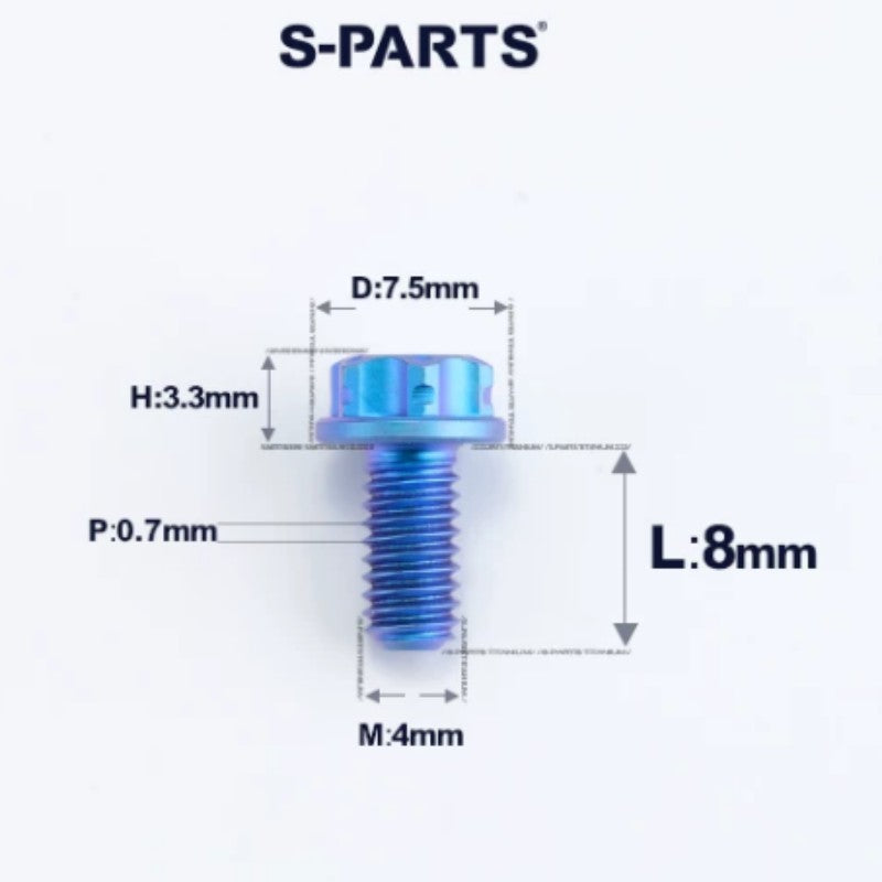 M4 × L6/8/10-25mm Titanium Alloy Bolts For Motorcycle
