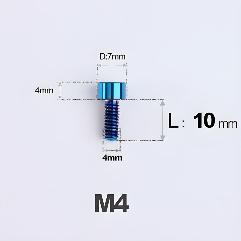M4X6 8/10/12/16/18/20/25mm Titanium Bolts For Bike & Motorcycle
