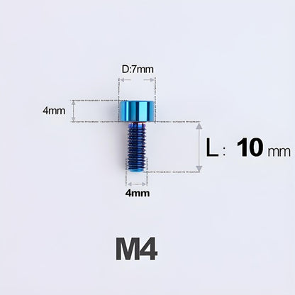 M4X6 8/10/12/16/18/20/25mm Titanium Bolts For Bike & Motorcycle