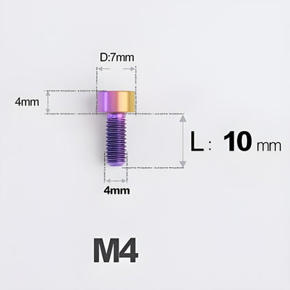 M4X6 8/10/12/16/18/20/25mm Titanium Bolts For Bike & Motorcycle