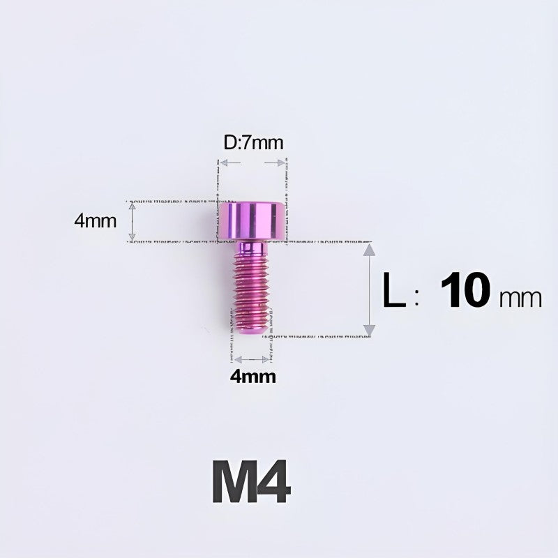 M4X6 8/10/12/16/18/20/25mm Titanium Bolts For Bike & Motorcycle