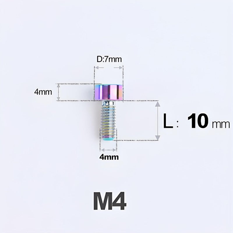 M4X6 8/10/12/16/18/20/25mm Titanium Bolts For Bike & Motorcycle