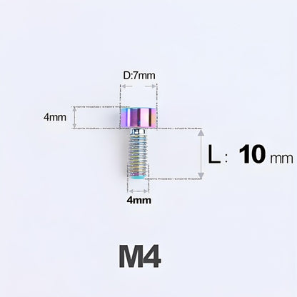 M4X6 8/10/12/16/18/20/25mm Titanium Bolts For Bike & Motorcycle