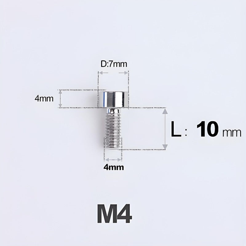 M4X6 8/10/12/16/18/20/25mm Titanium Bolts For Bike & Motorcycle