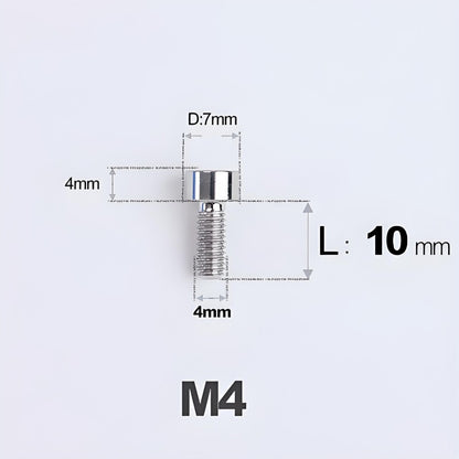 M4X6 8/10/12/16/18/20/25mm Titanium Bolts For Bike & Motorcycle