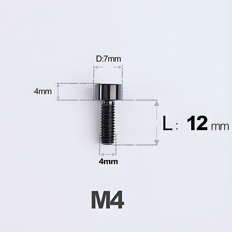 M4X6 8/10/12/16/18/20/25mm Titanium Bolts For Bike & Motorcycle