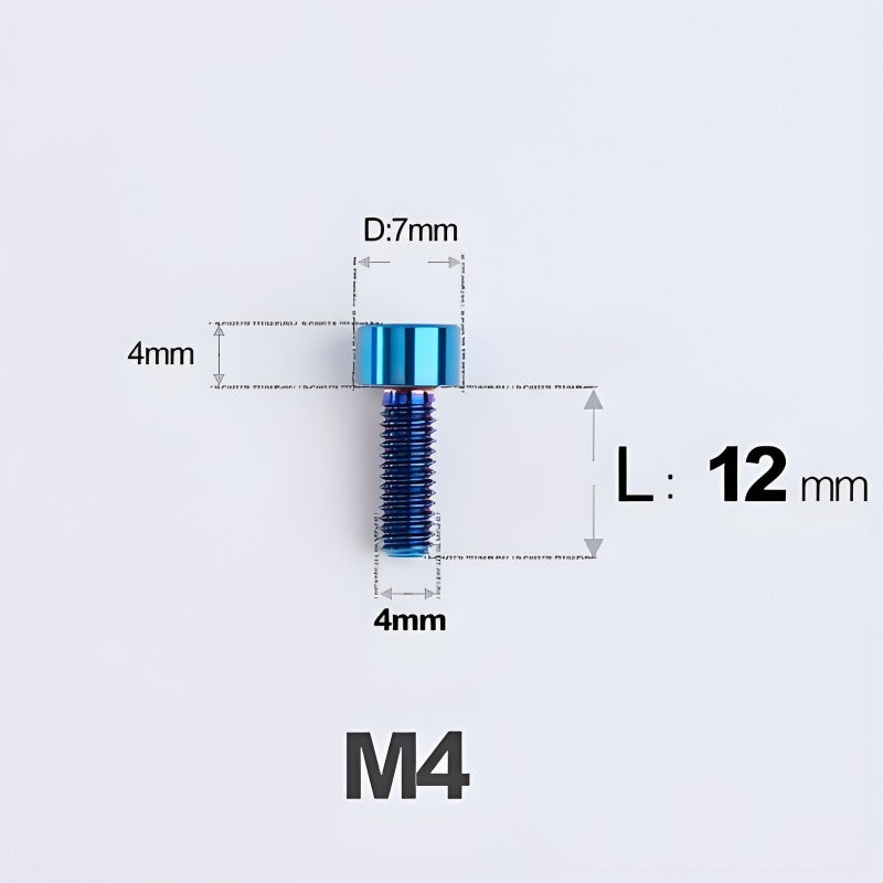 M4X6 8/10/12/16/18/20/25mm Titanium Bolts For Bike & Motorcycle