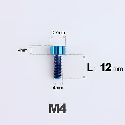 M4X6 8/10/12/16/18/20/25mm Titanium Bolts For Bike & Motorcycle