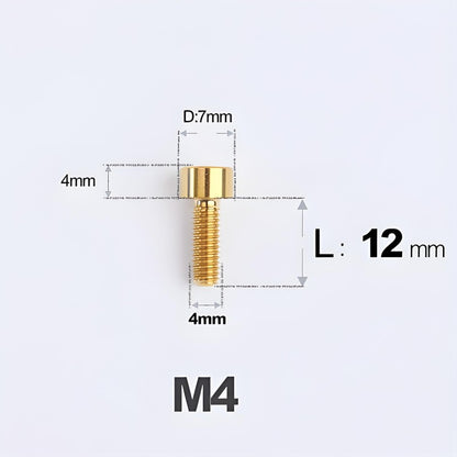 M4X6 8/10/12/16/18/20/25mm Titanium Bolts For Bike & Motorcycle