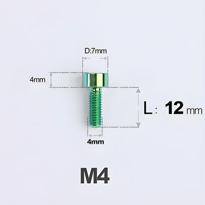 M4X6 8/10/12/16/18/20/25mm Titanium Bolts For Bike & Motorcycle