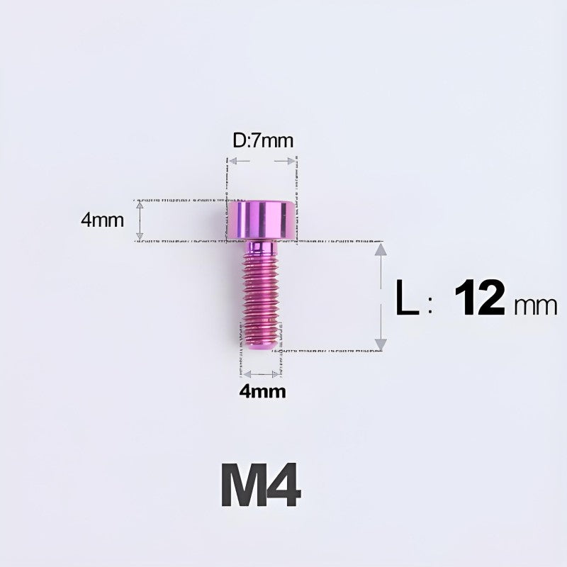M4X6 8/10/12/16/18/20/25mm Titanium Bolts For Bike & Motorcycle