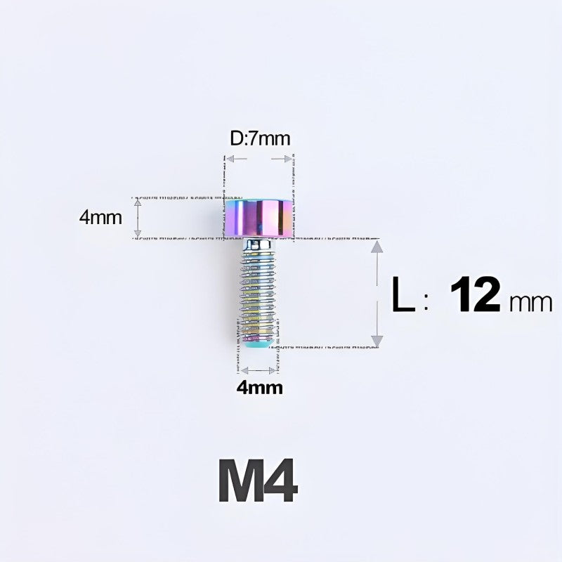 M4X6 8/10/12/16/18/20/25mm Titanium Bolts For Bike & Motorcycle