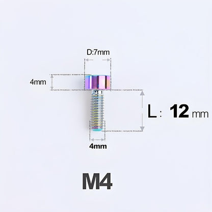 M4X6 8/10/12/16/18/20/25mm Titanium Bolts For Bike & Motorcycle