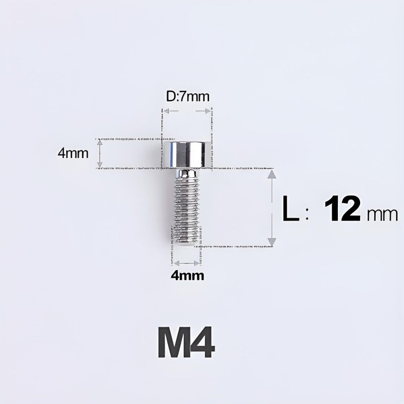 M4X6 8/10/12/16/18/20/25mm Titanium Bolts For Bike & Motorcycle
