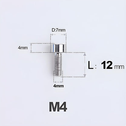 M4X6 8/10/12/16/18/20/25mm Titanium Bolts For Bike & Motorcycle