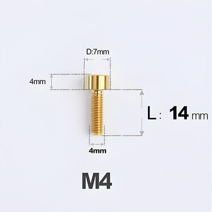 M4X6 8/10/12/16/18/20/25mm Titanium Bolts For Bike & Motorcycle