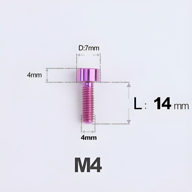 M4X6 8/10/12/16/18/20/25mm Titanium Bolts For Bike & Motorcycle