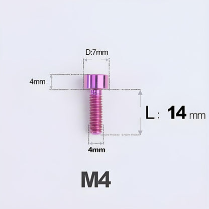 M4X6 8/10/12/16/18/20/25mm Titanium Bolts For Bike & Motorcycle