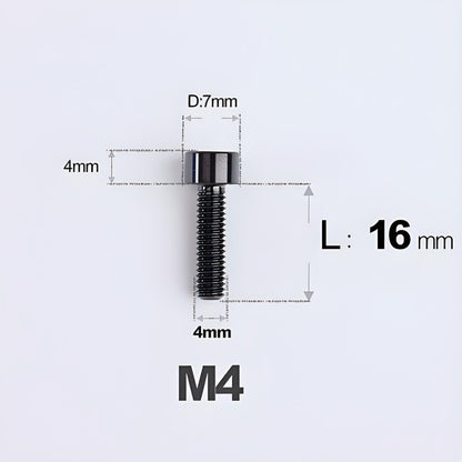 M4X6 8/10/12/16/18/20/25mm Titanium Bolts For Bike & Motorcycle