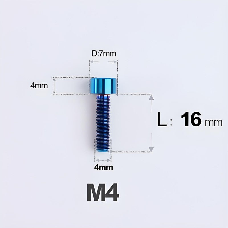 M4X6 8/10/12/16/18/20/25mm Titanium Bolts For Bike & Motorcycle