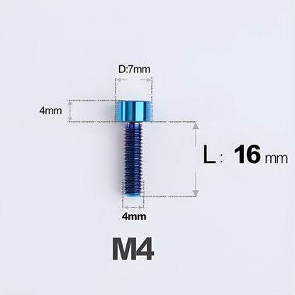 M4X6 8/10/12/16/18/20/25mm Titanium Bolts For Bike & Motorcycle