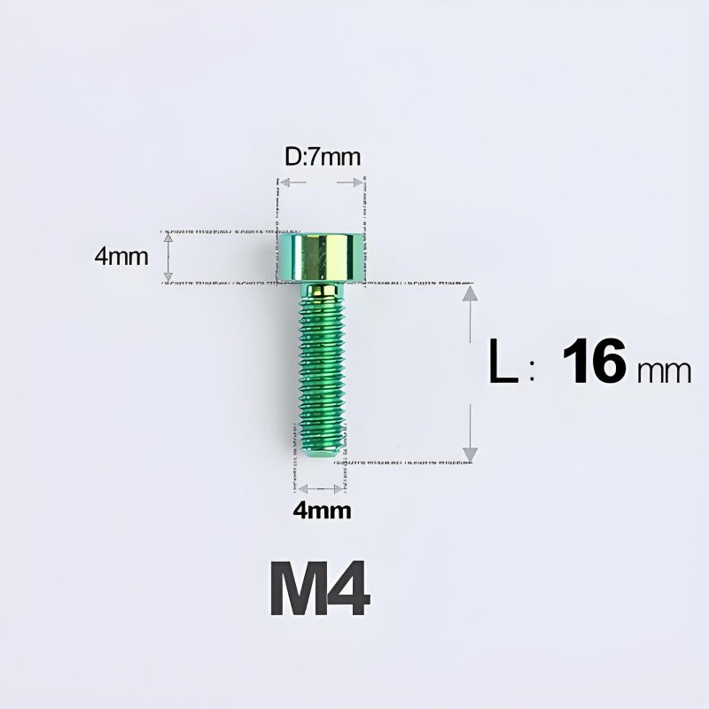 M4X6 8/10/12/16/18/20/25mm Titanium Bolts For Bike & Motorcycle