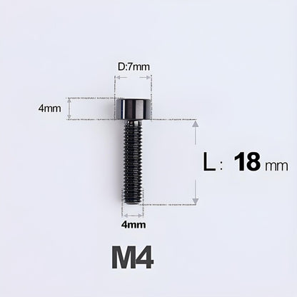 M4X6 8/10/12/16/18/20/25mm Titanium Bolts For Bike & Motorcycle