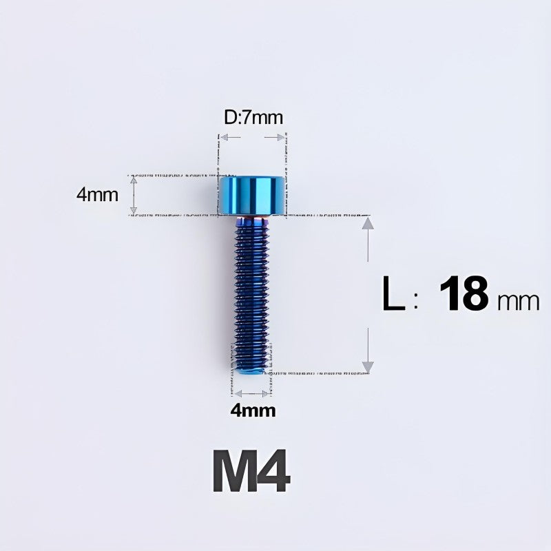 M4X6 8/10/12/16/18/20/25mm Titanium Bolts For Bike & Motorcycle
