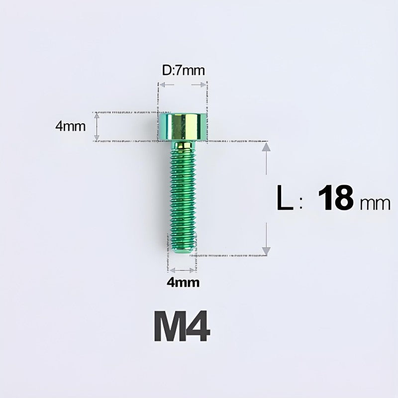 M4X6 8/10/12/16/18/20/25mm Titanium Bolts For Bike & Motorcycle
