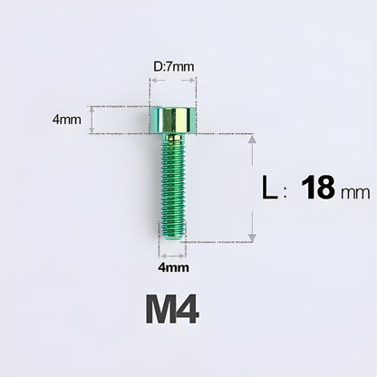 M4X6 8/10/12/16/18/20/25mm Titanium Bolts For Bike & Motorcycle