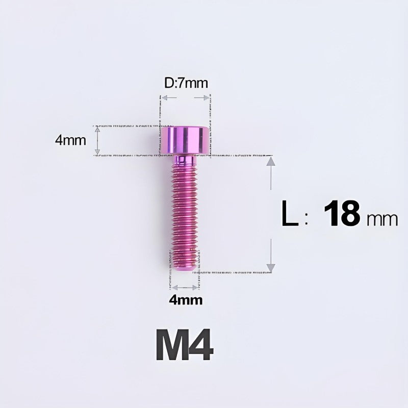 M4X6 8/10/12/16/18/20/25mm Titanium Bolts For Bike & Motorcycle