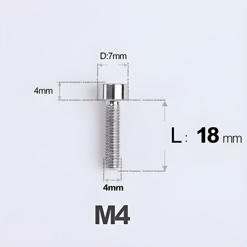 M4X6 8/10/12/16/18/20/25mm Titanium Bolts For Bike & Motorcycle