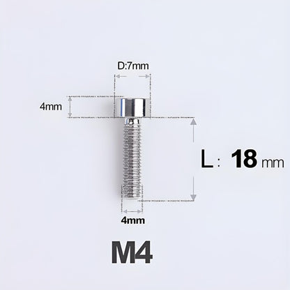 M4X6 8/10/12/16/18/20/25mm Titanium Bolts For Bike & Motorcycle