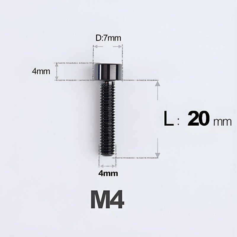 M4X6 8/10/12/16/18/20/25mm Titanium Bolts For Bike & Motorcycle