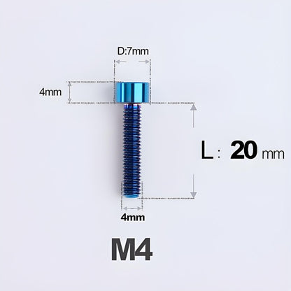 M4X6 8/10/12/16/18/20/25mm Titanium Bolts For Bike & Motorcycle