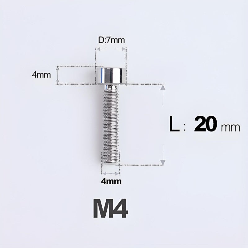 M4X6 8/10/12/16/18/20/25mm Titanium Bolts For Bike & Motorcycle