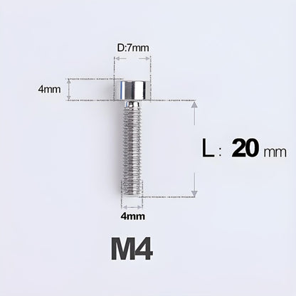 M4X6 8/10/12/16/18/20/25mm Titanium Bolts For Bike & Motorcycle