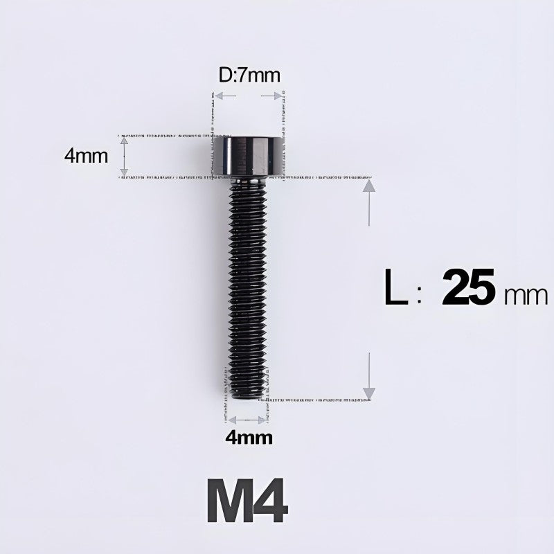 M4X6 8/10/12/16/18/20/25mm Titanium Bolts For Bike & Motorcycle