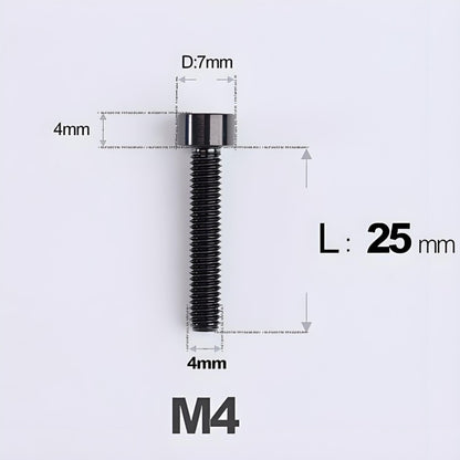 M4X6 8/10/12/16/18/20/25mm Titanium Bolts For Bike & Motorcycle