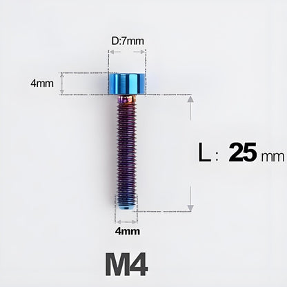 M4X6 8/10/12/16/18/20/25mm Titanium Bolts For Bike & Motorcycle