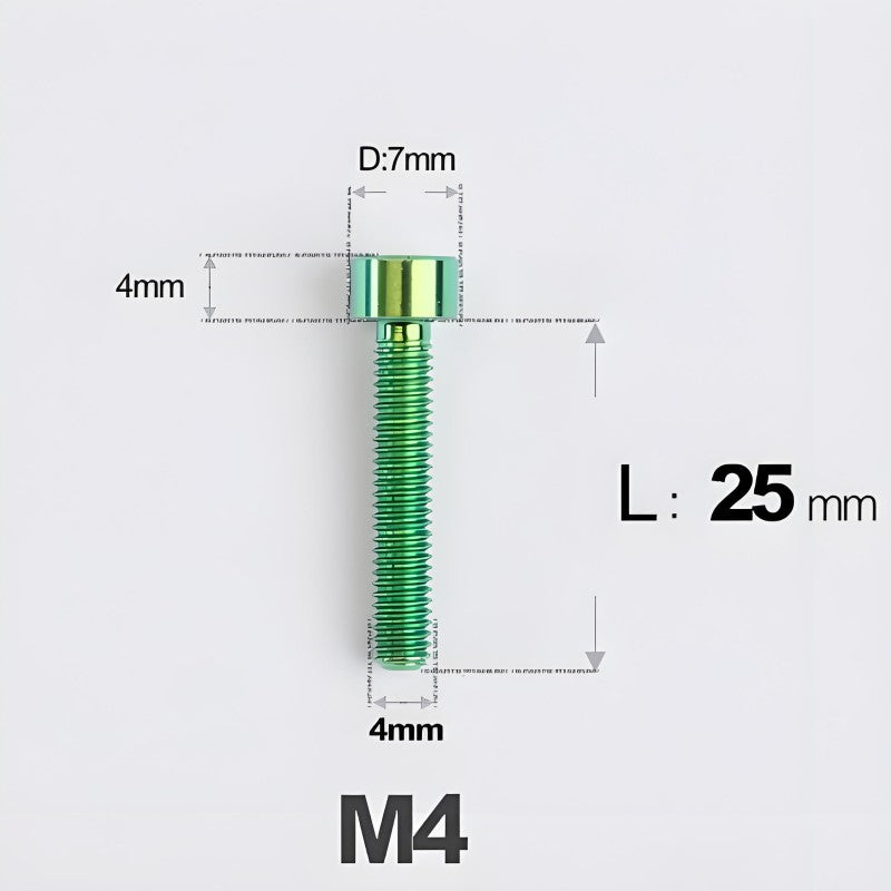 M4X6 8/10/12/16/18/20/25mm Titanium Bolts For Bike & Motorcycle