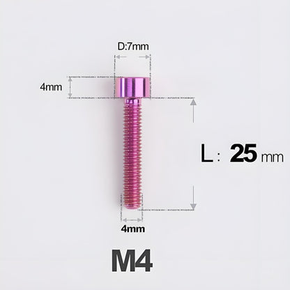 M4X6 8/10/12/16/18/20/25mm Titanium Bolts For Bike & Motorcycle