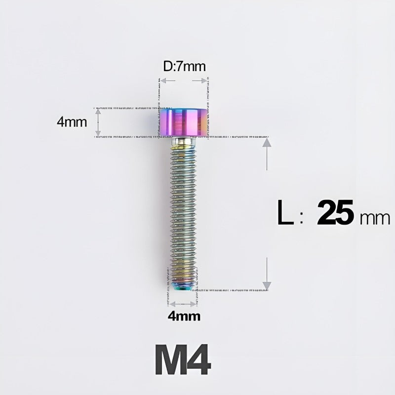 M4X6 8/10/12/16/18/20/25mm Titanium Bolts For Bike & Motorcycle