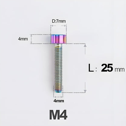 M4X6 8/10/12/16/18/20/25mm Titanium Bolts For Bike & Motorcycle