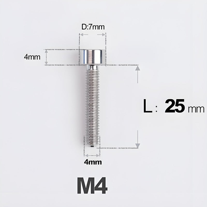 M4X6 8/10/12/16/18/20/25mm Titanium Bolts For Bike & Motorcycle