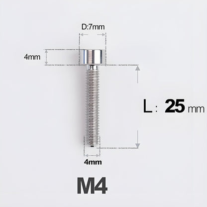 M4X6 8/10/12/16/18/20/25mm Titanium Bolts For Bike & Motorcycle