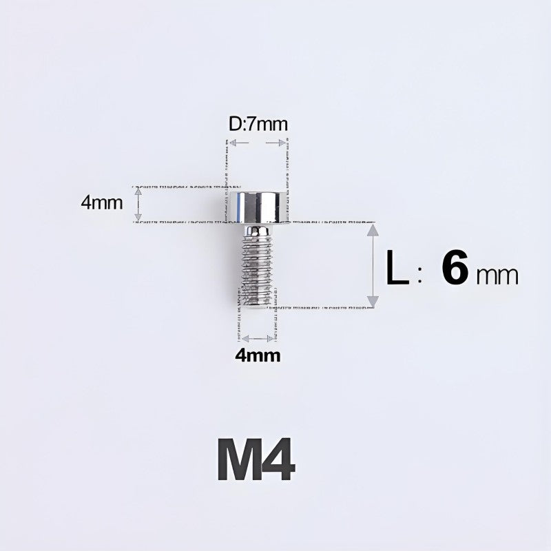 M4X6 8/10/12/16/18/20/25mm Titanium Bolts For Bike & Motorcycle