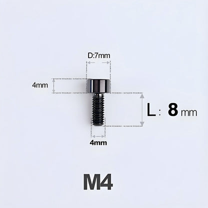 M4X6 8/10/12/16/18/20/25mm Titanium Bolts For Bike & Motorcycle