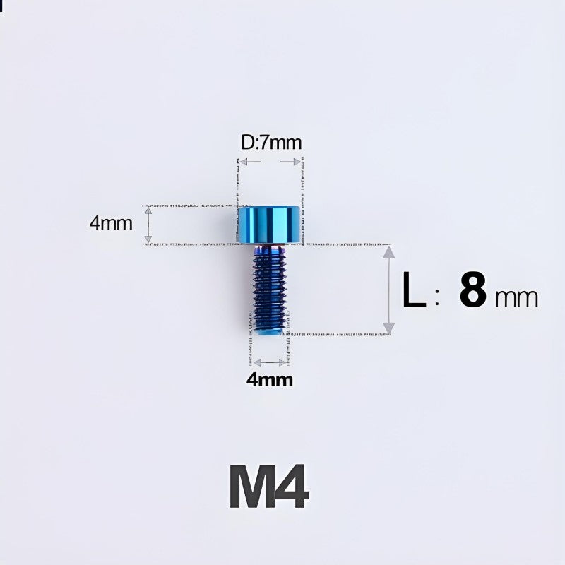 M4X6 8/10/12/16/18/20/25mm Titanium Bolts For Bike & Motorcycle